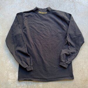 Denver Broncos NFL Long Sleeve Shirt Embroidered Neck Logo Men's Medium Reg